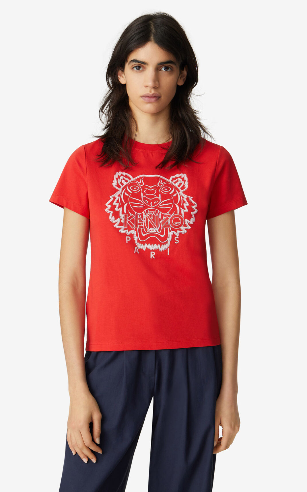 Camisetas Kenzo Tiger Mujer Rojas UWT048537